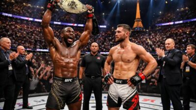 découvrez les résultats de l'ufc à paris et retrouvez tous les gagnants des ceintures lors de cet événement exceptionnel.