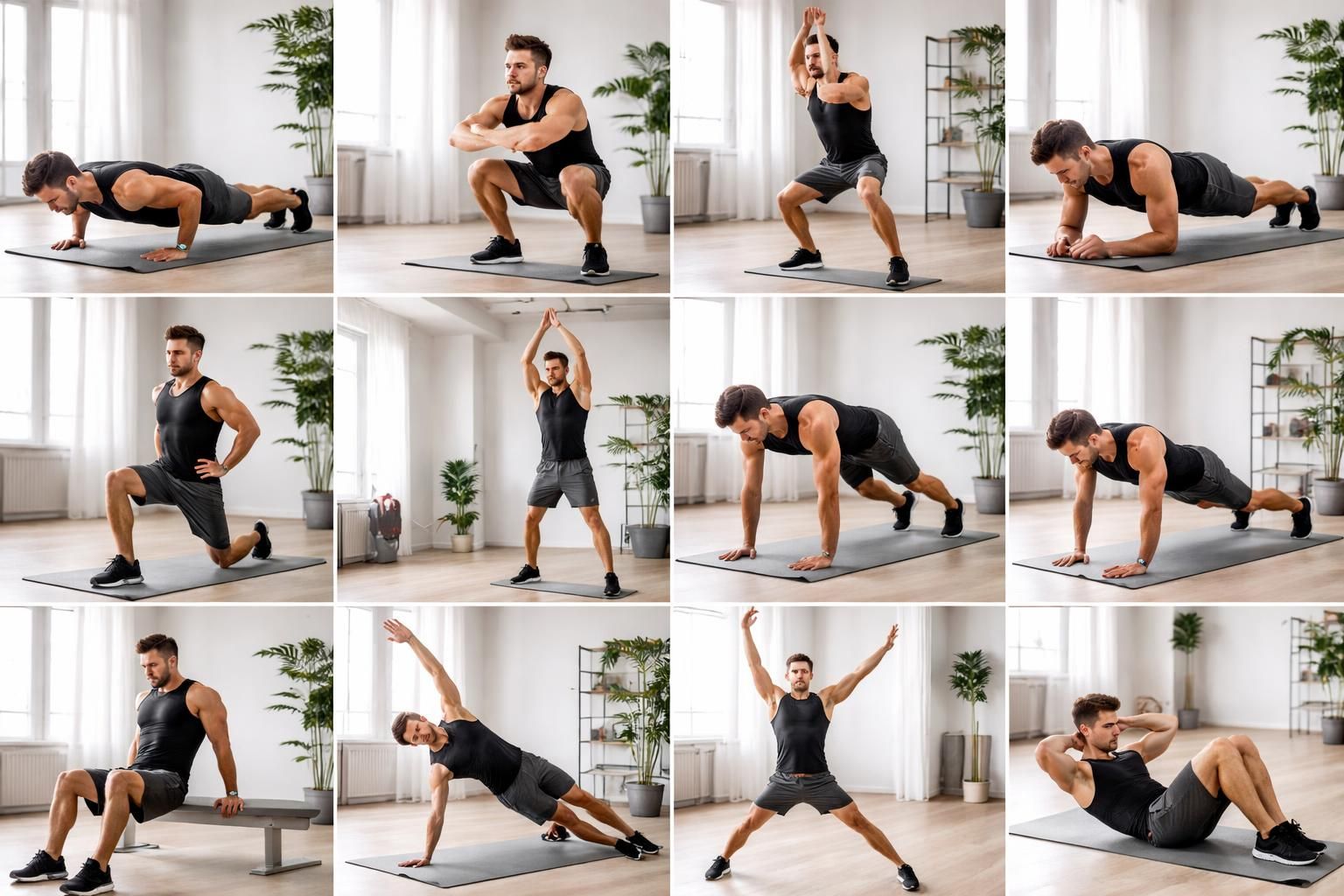 découvrez le top 10 des exercices avec le poids du corps pour renforcer efficacement votre corps, sans matériel et où que vous soyez.