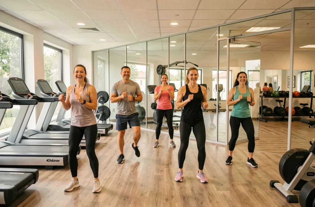 Cours collectif de step dans le studio du Club Fit'n Well Illkirch-Graffenstaden