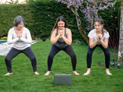 sport dans le jardin