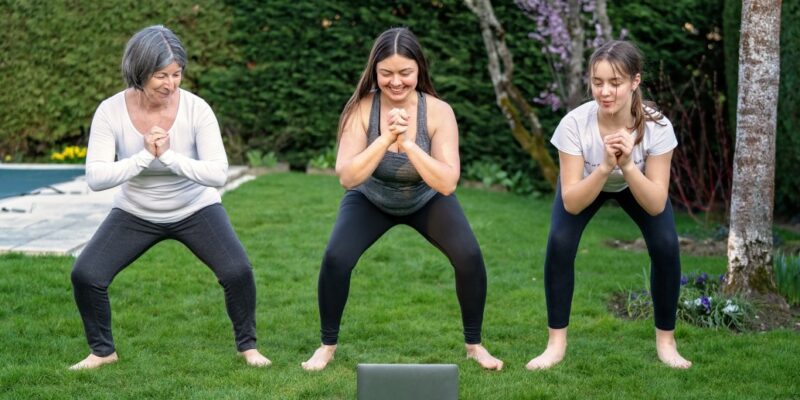 sport dans le jardin