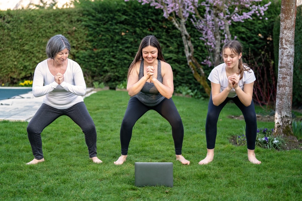 sport dans le jardin